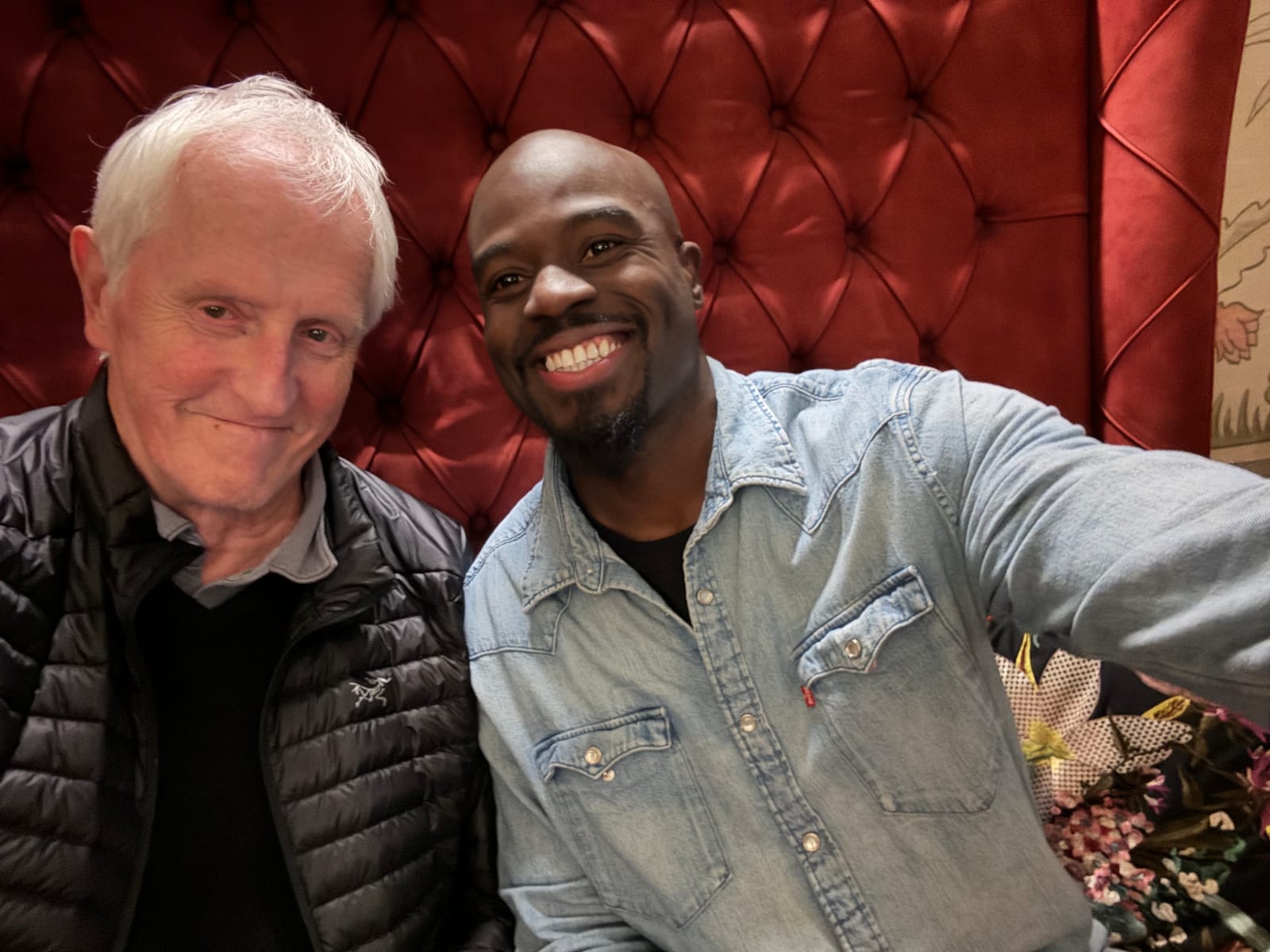 Junior Agyeman with Garrett Brown